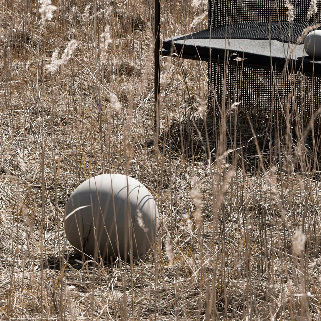 Kristina Dam Globe Sculpture Terracotta Large Grey - Image 4