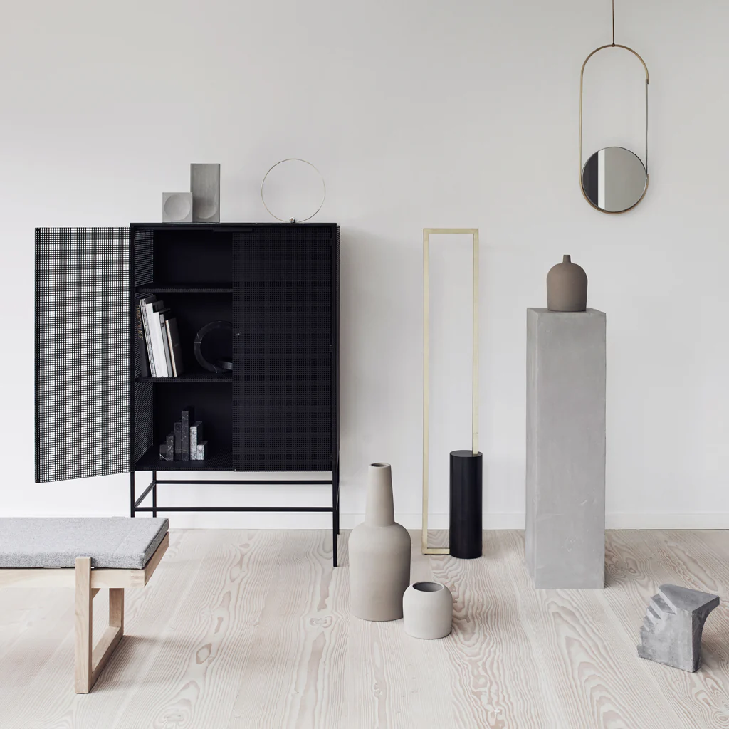 Kristina Dam Grid Cabinet Black - Image 3