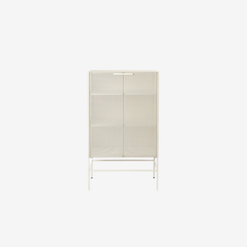 Kristina Dam Grid Cabinet Off White