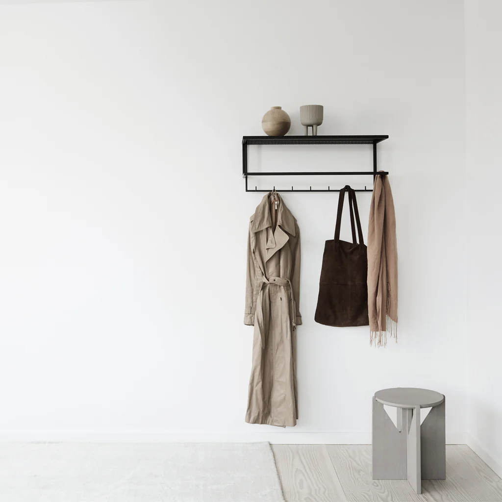 Kristina Dam Grid Coat Hanger Rack Black - Image 2