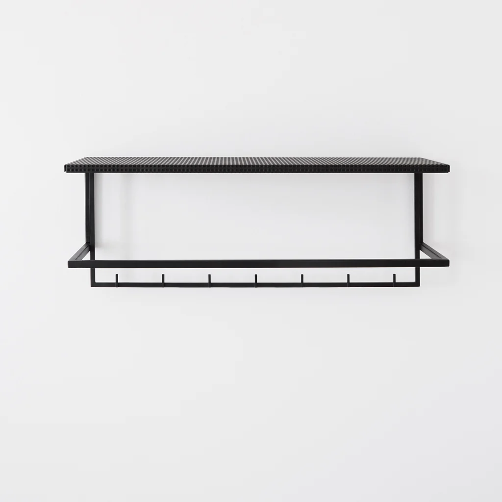 Kristina Dam Grid Coat Hanger Rack Black - Image 3