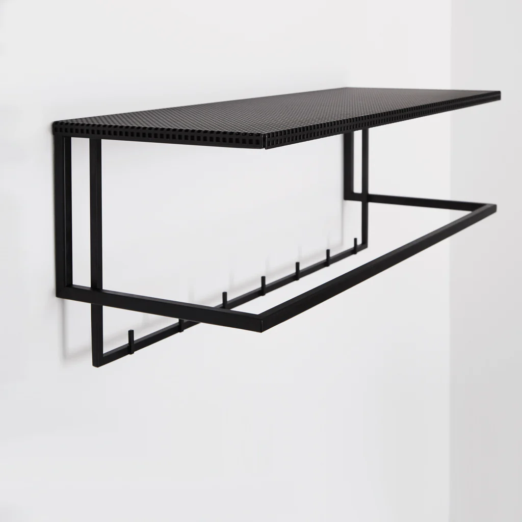 Kristina Dam Grid Coat Hanger Rack Black - Image 5