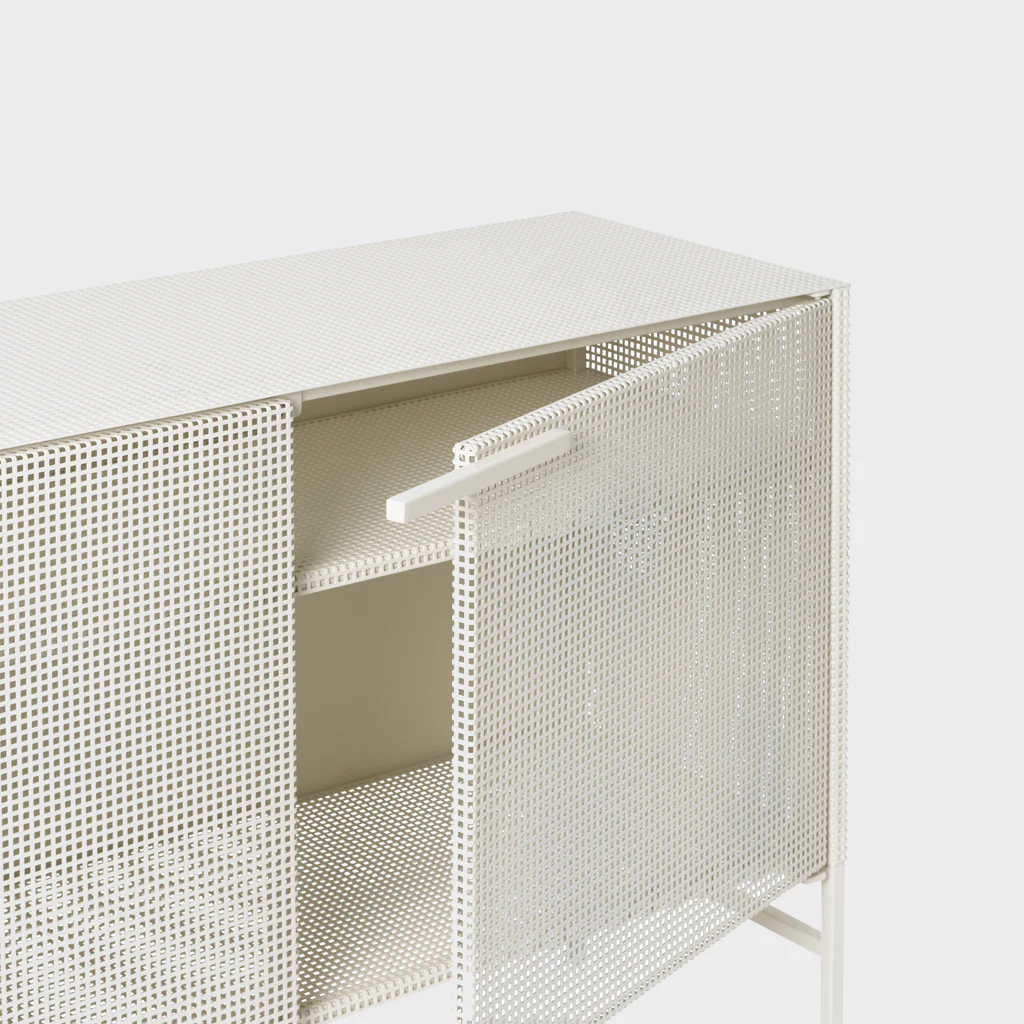 Kristina Dam Grid Sideboard Cabinet Off White - Image 3