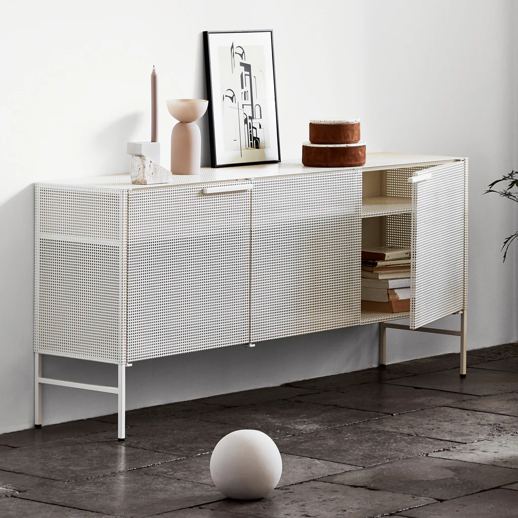 Kristina Dam Grid Sideboard Cabinet Off White - Image 4
