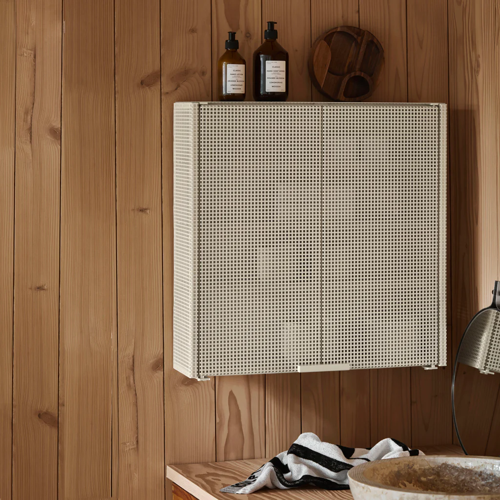 Kristina Dam Grid Wall Cabinet Off White - Image 5