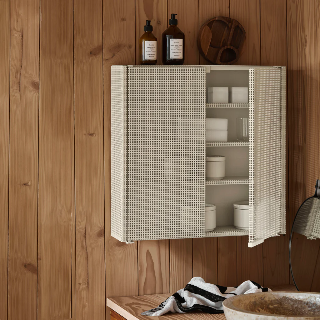 Kristina Dam Grid Wall Cabinet Off White - Image 6