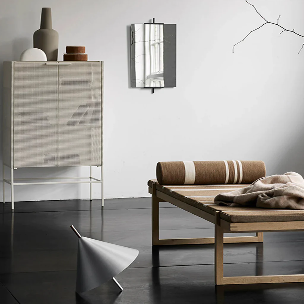 Kristina Dam Minimal Bolster Cushion Grey White Wool - Image 4