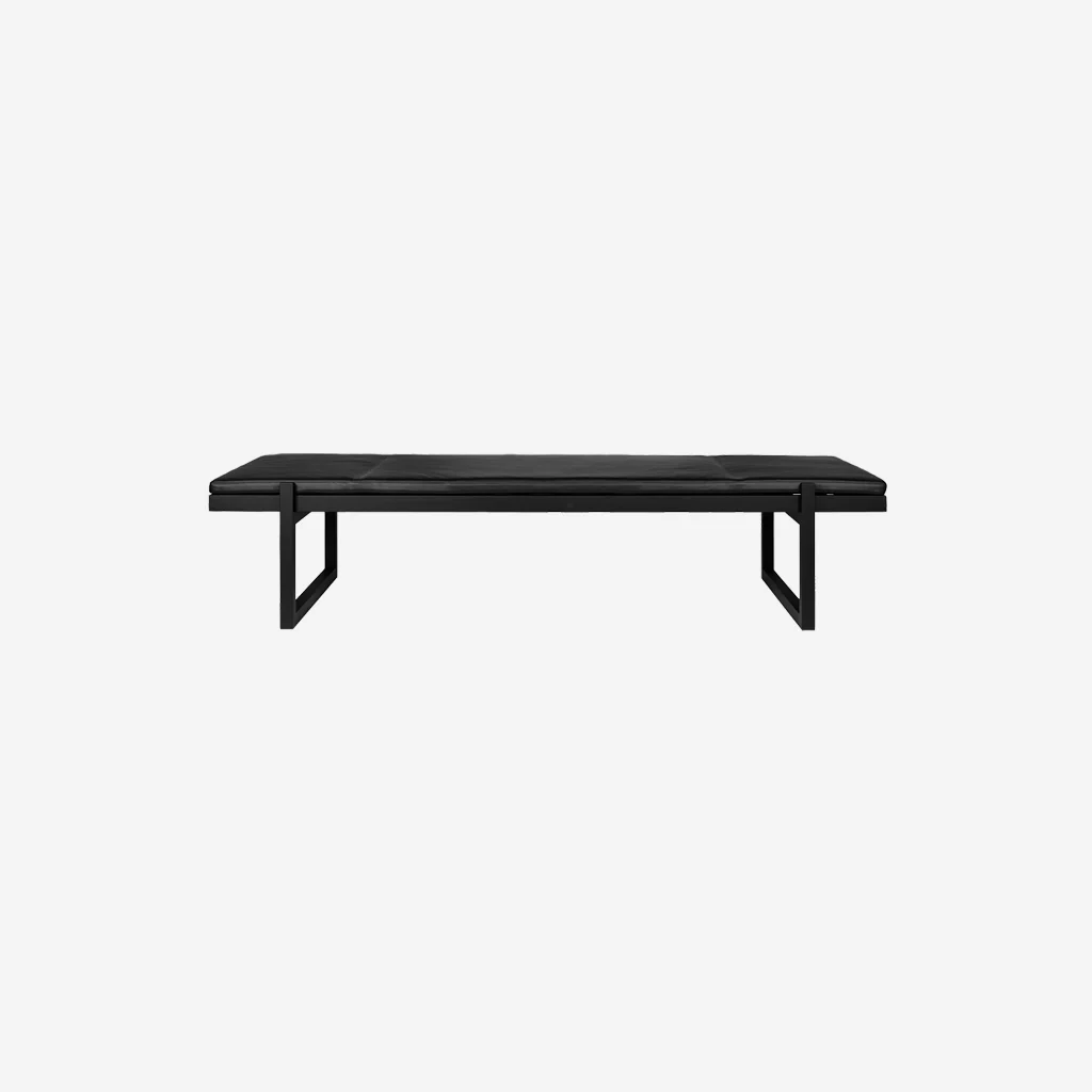 Kristina Dam Minimal Leather Daybed Black