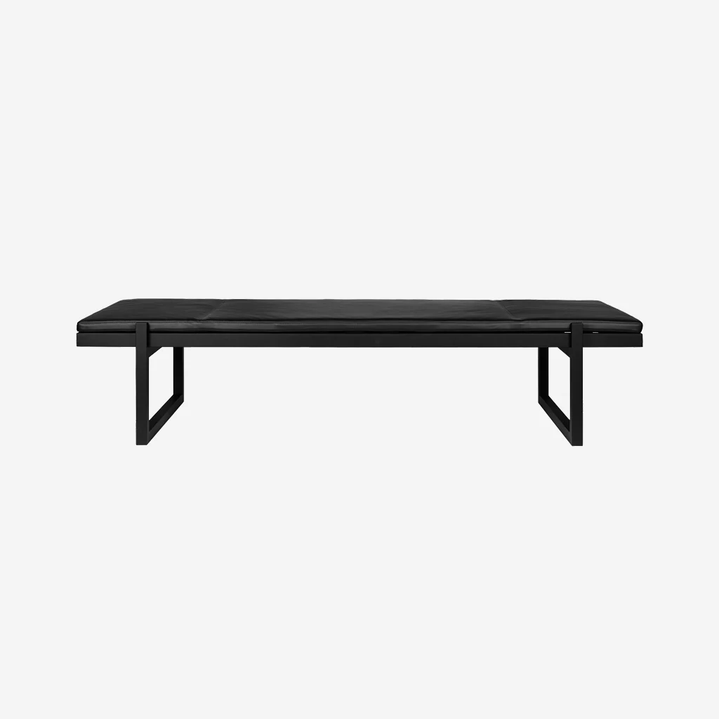 Kristina Dam Minimal Leather Daybed Black - Image 3