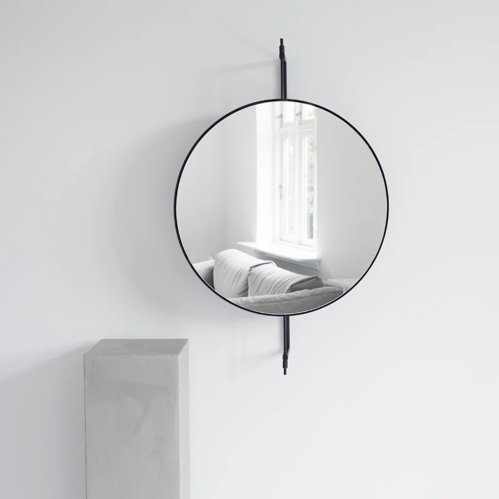 Kristina Dam Rotating Mirror Round Black - Image 3