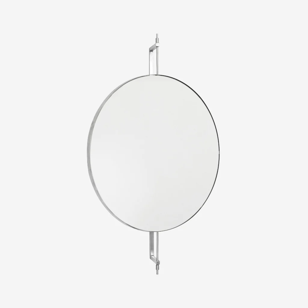 Kristina Dam Rotating Mirror Round Stainless Steel - Image 3