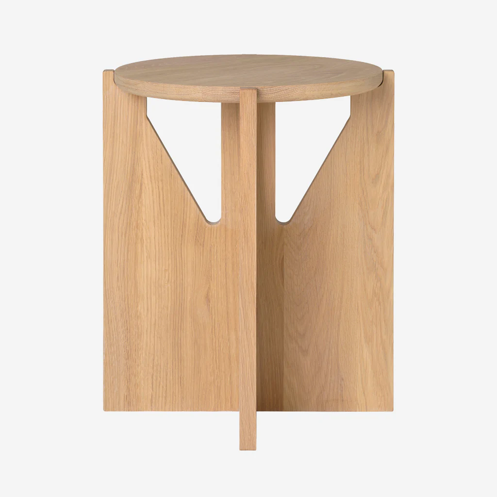 Kristina Dam Wooden Stool Natural Oak - Image 4