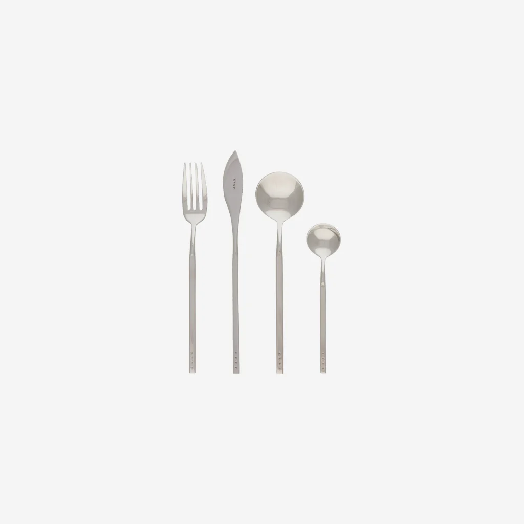 KROF Cutlery Set 8 piece Polished Silver