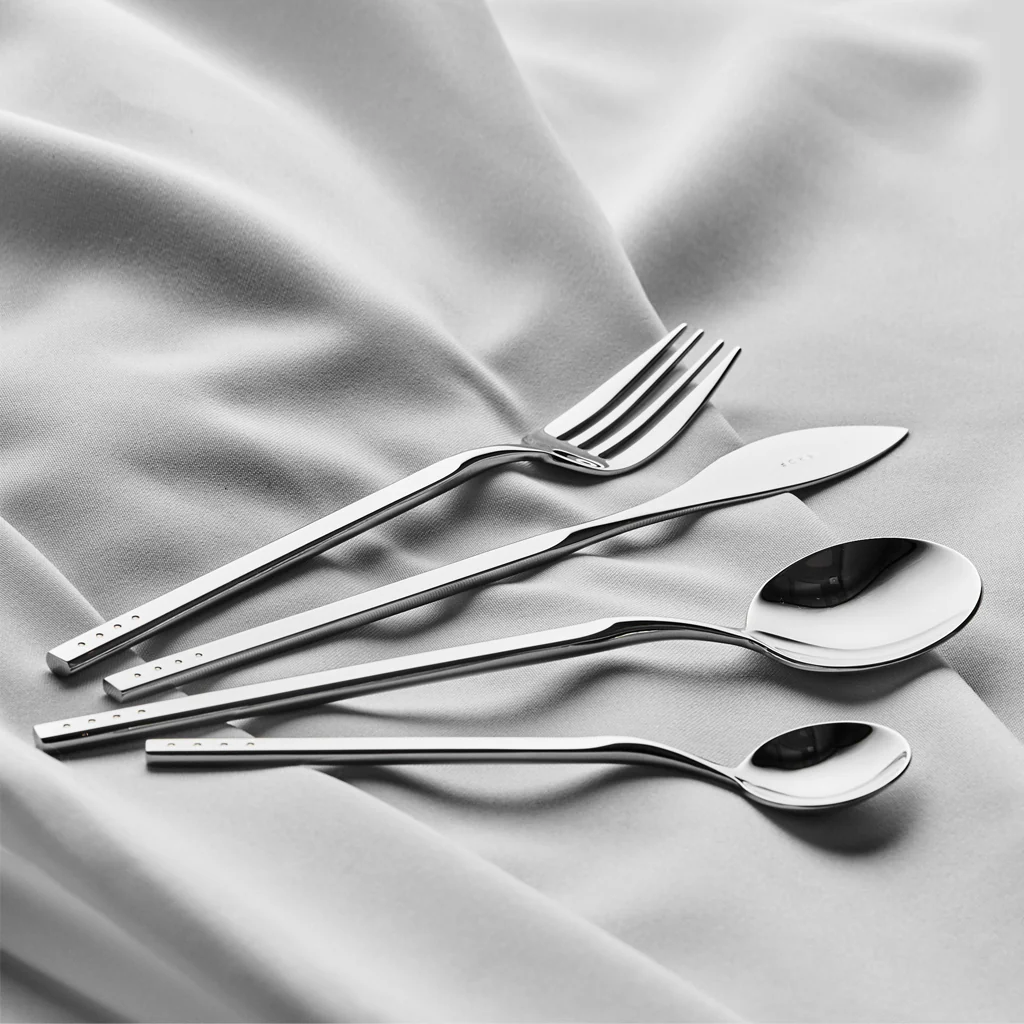 KROF Cutlery Set 8 piece Polished Silver - Image 7