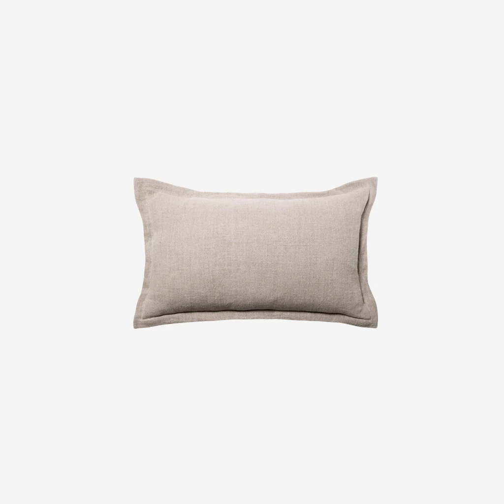 L&M Home Burton Rectangle Linen Cushion Oatmeal