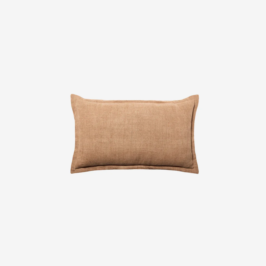 L&M Home Burton Rectangle Linen Cushion Toffee