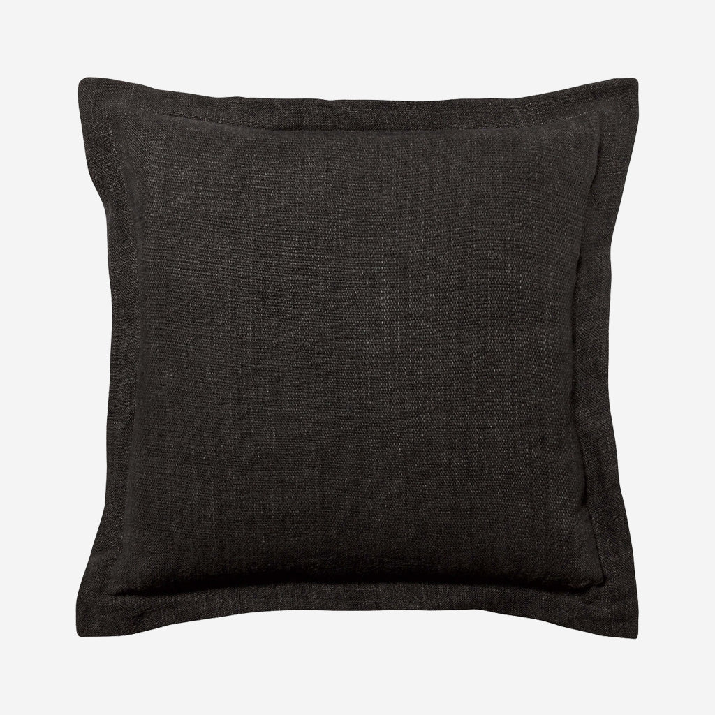 L&M Home Burton Square Linen Cushion Liquorice - Image 5