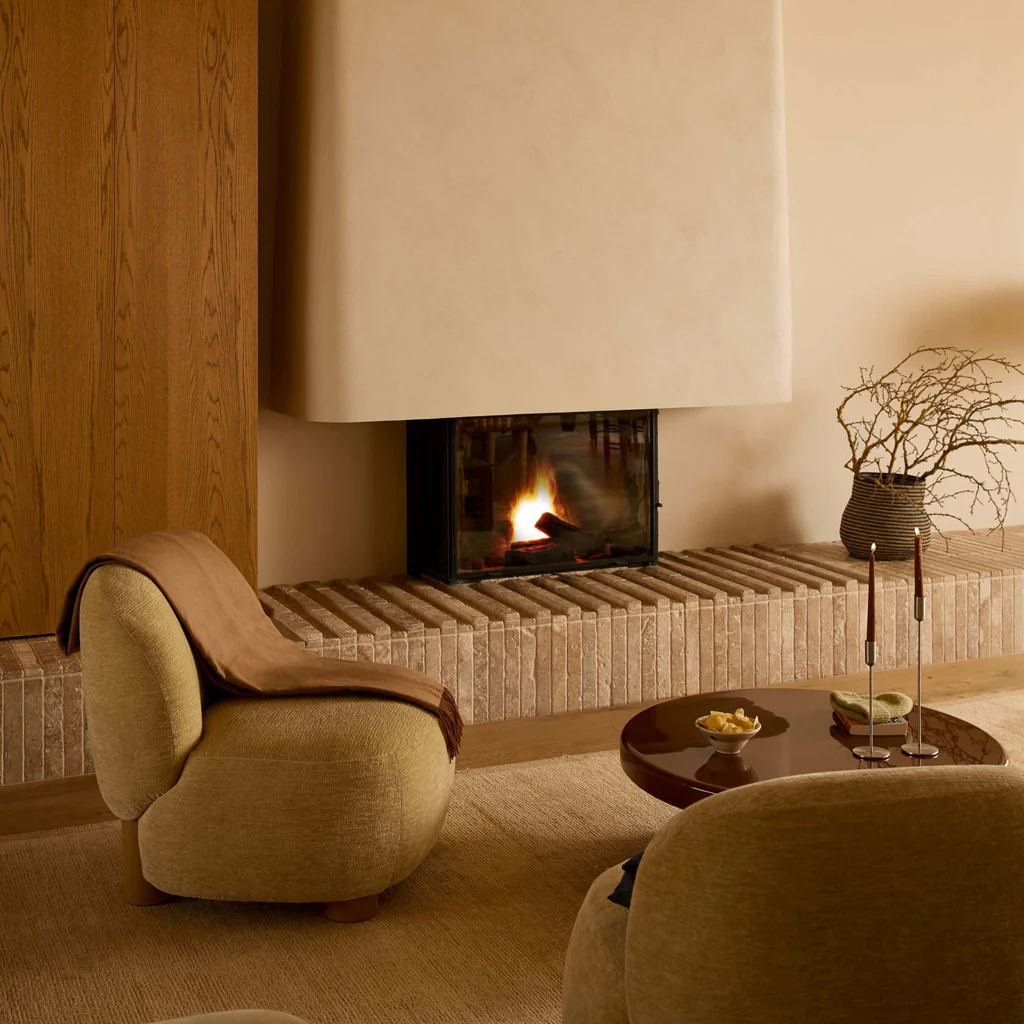 L&M Home Camille Wool Throw Caramel Latte - Image 3