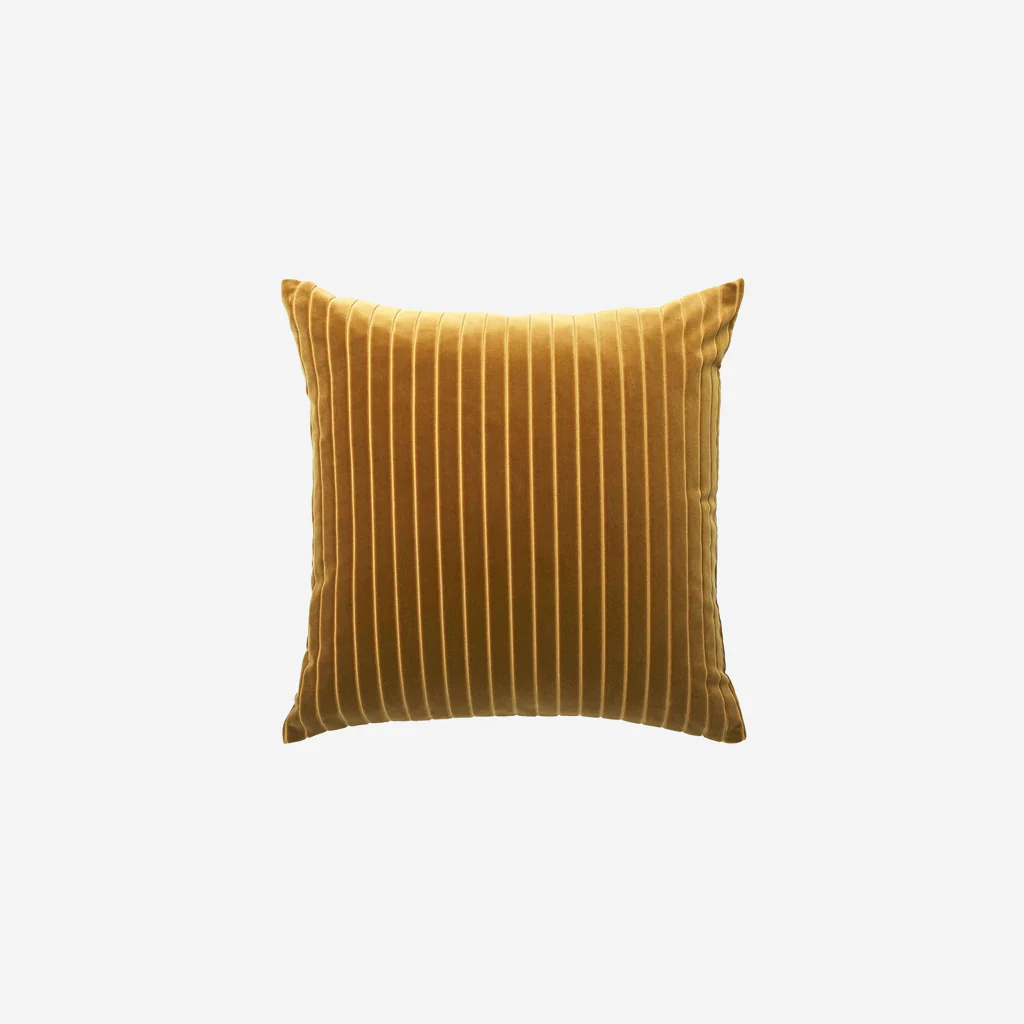 L&M Home Easton Velvet Cushion Toffee Square