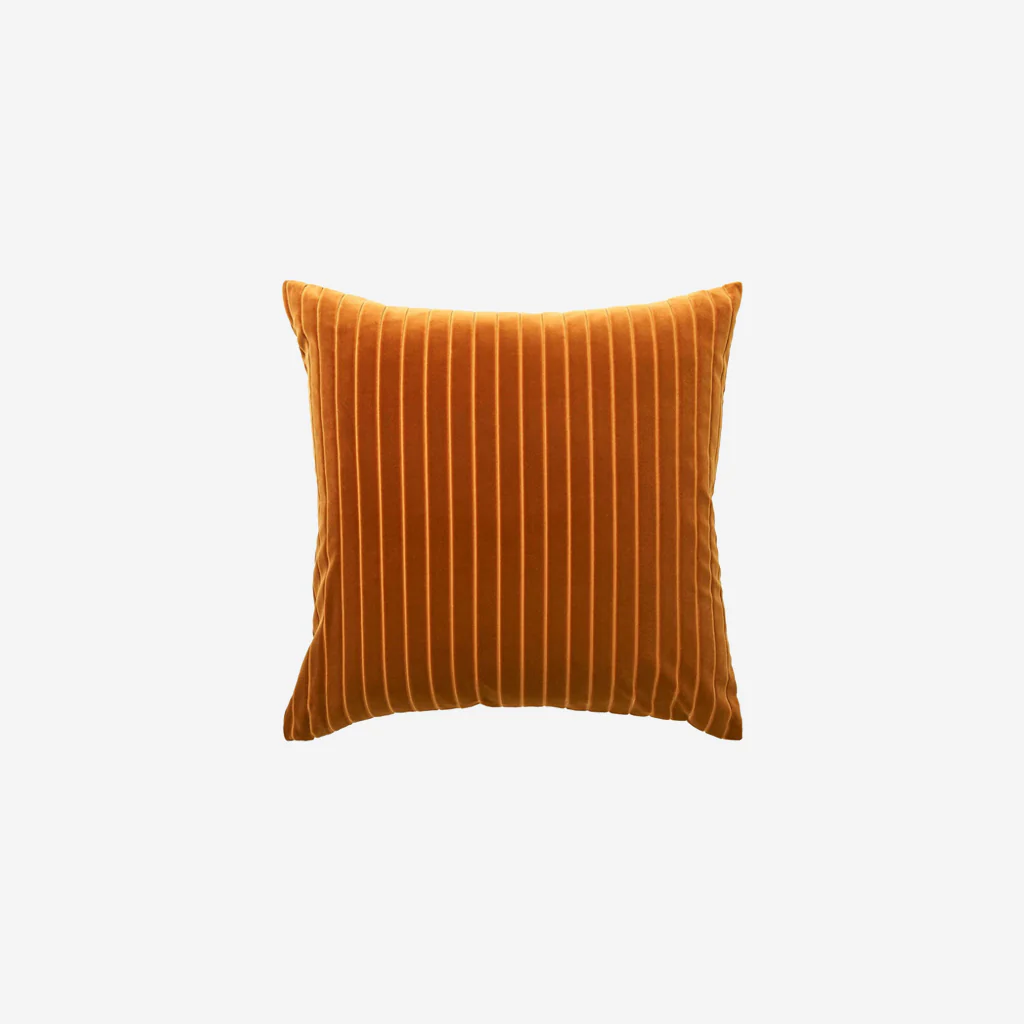 L&M Home Easton Velvet Cushion Whiskey Square