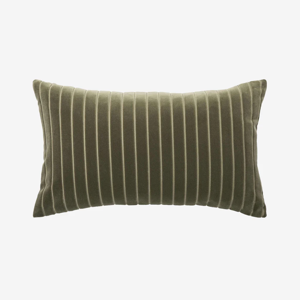 L&M Home Easton Velvet Mini Cushion Olive - Image 4