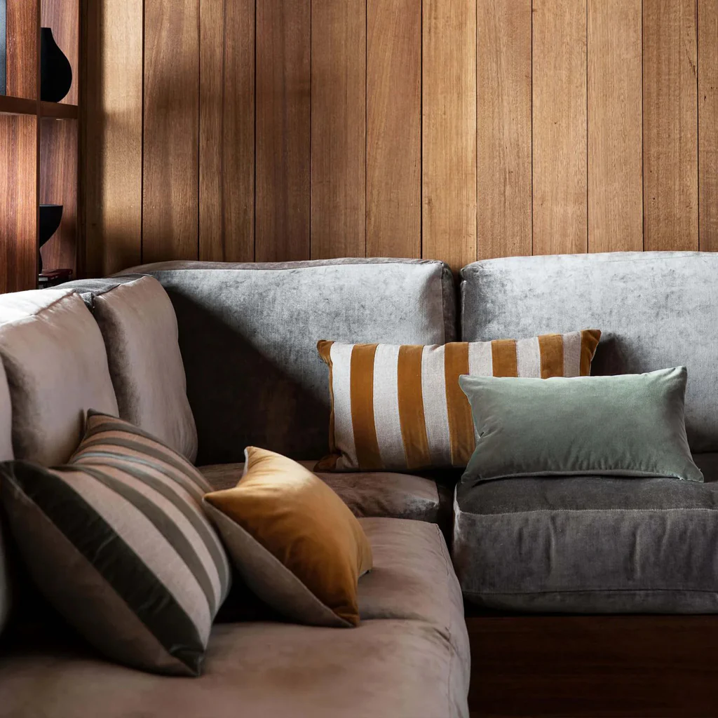 L&M Home Etro Mini Velvet Cushion Eucalypt - Image 5