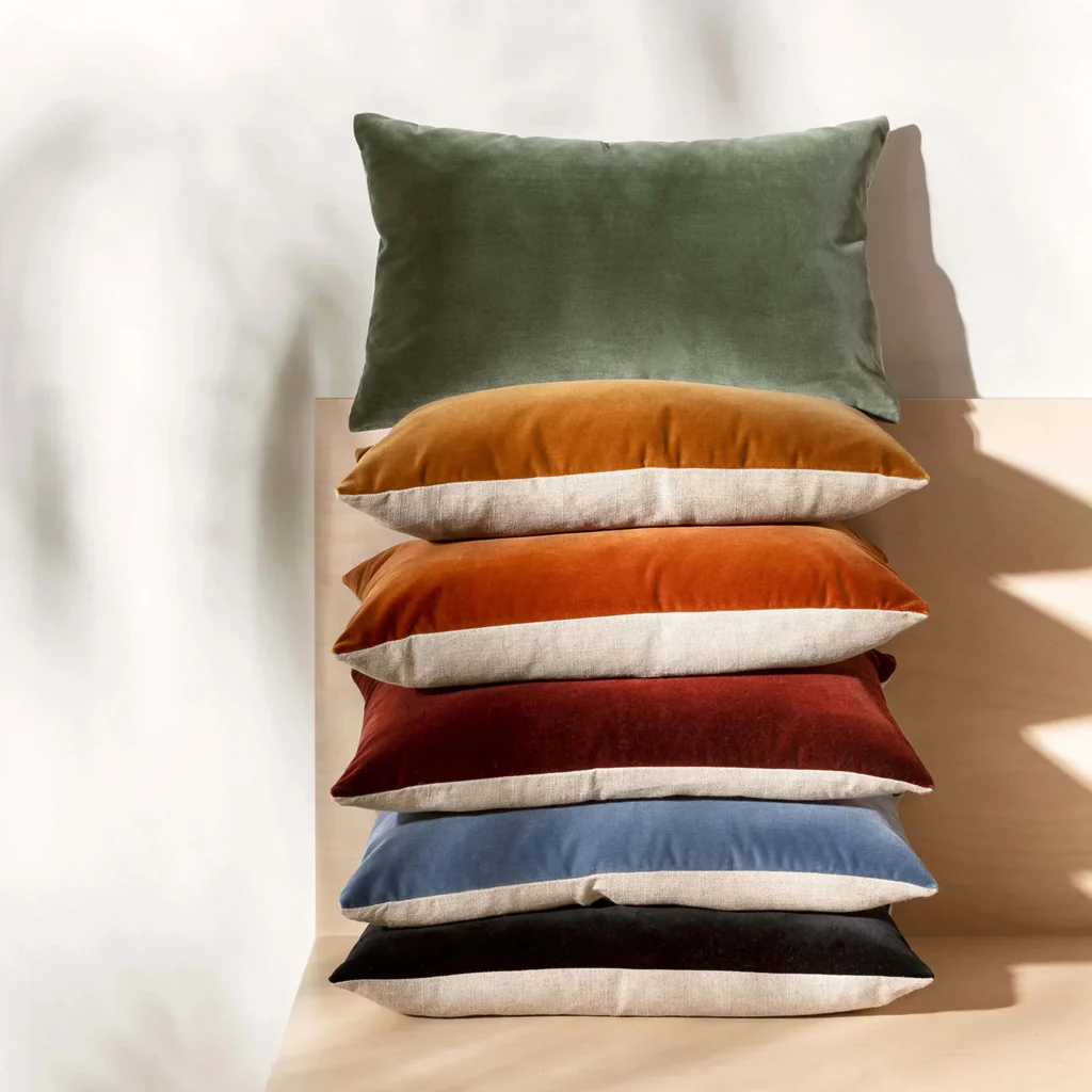 L&M Home Etro Mini Velvet Cushion Eucalypt - Image 6