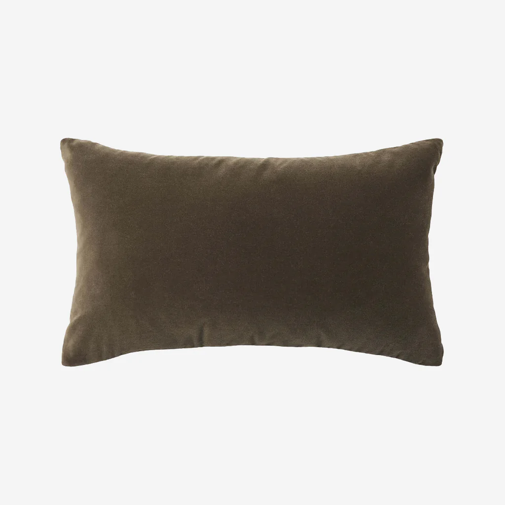 L&M Home Etro Mini Velvet Cushion Olive Green - Image 6