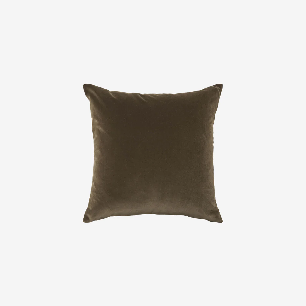 L&M Home Etro Square Velvet Cushion Olive