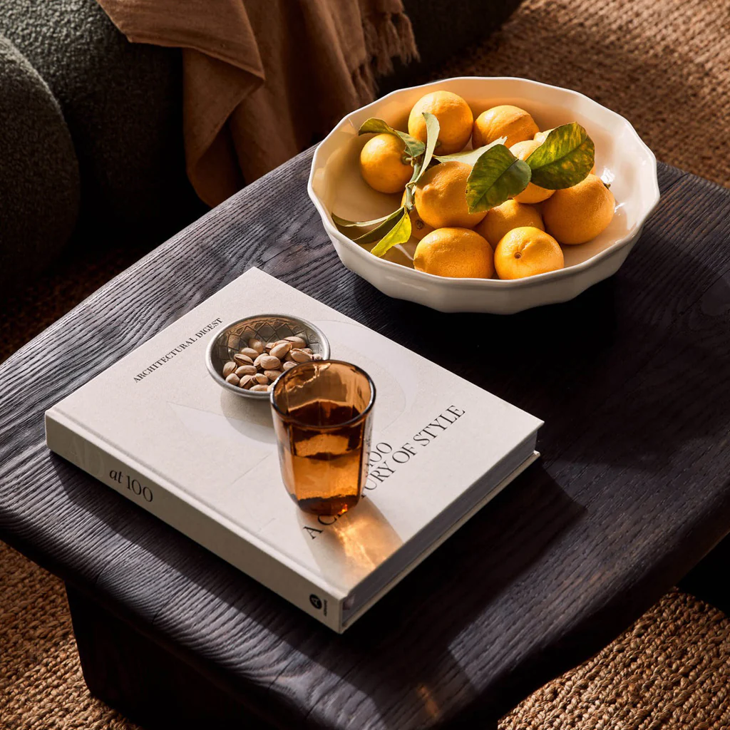 L&M Home Evora Serving Bowl Chalk - Image 2