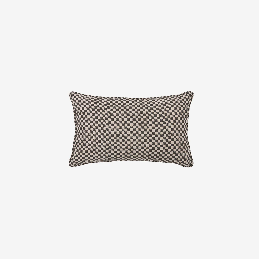 L&M Home Gia Reversible Linen Cushion Black