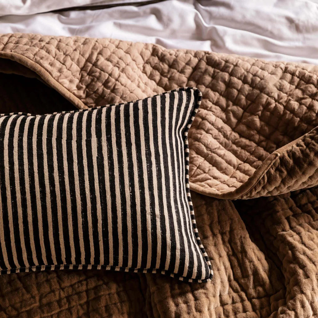 L&M Home Gia Reversible Linen Cushion Black - Image 5