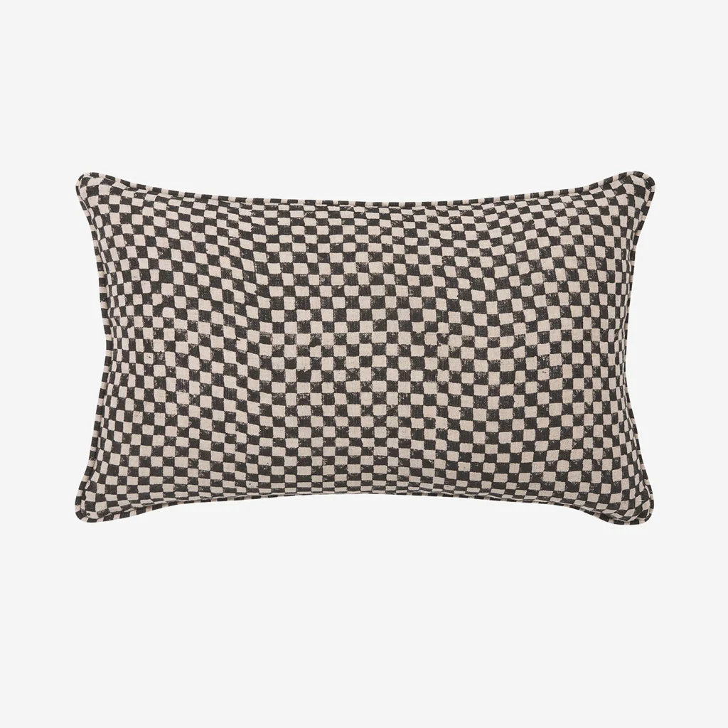 L&M Home Gia Reversible Linen Cushion Black - Image 6