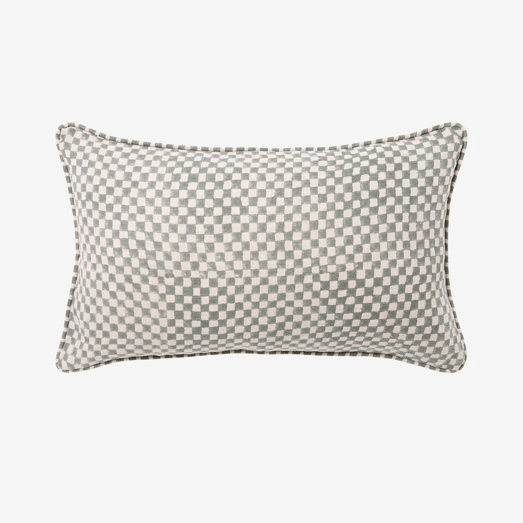 L&M Home Gia Reversible Linen Cushion Jade - Image 5