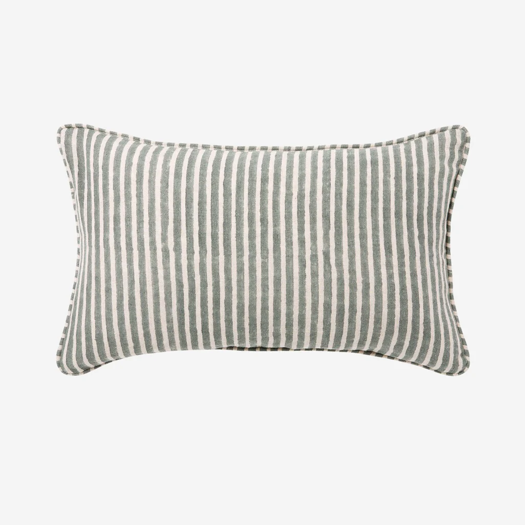 L&M Home Gia Reversible Linen Cushion Jade - Image 6