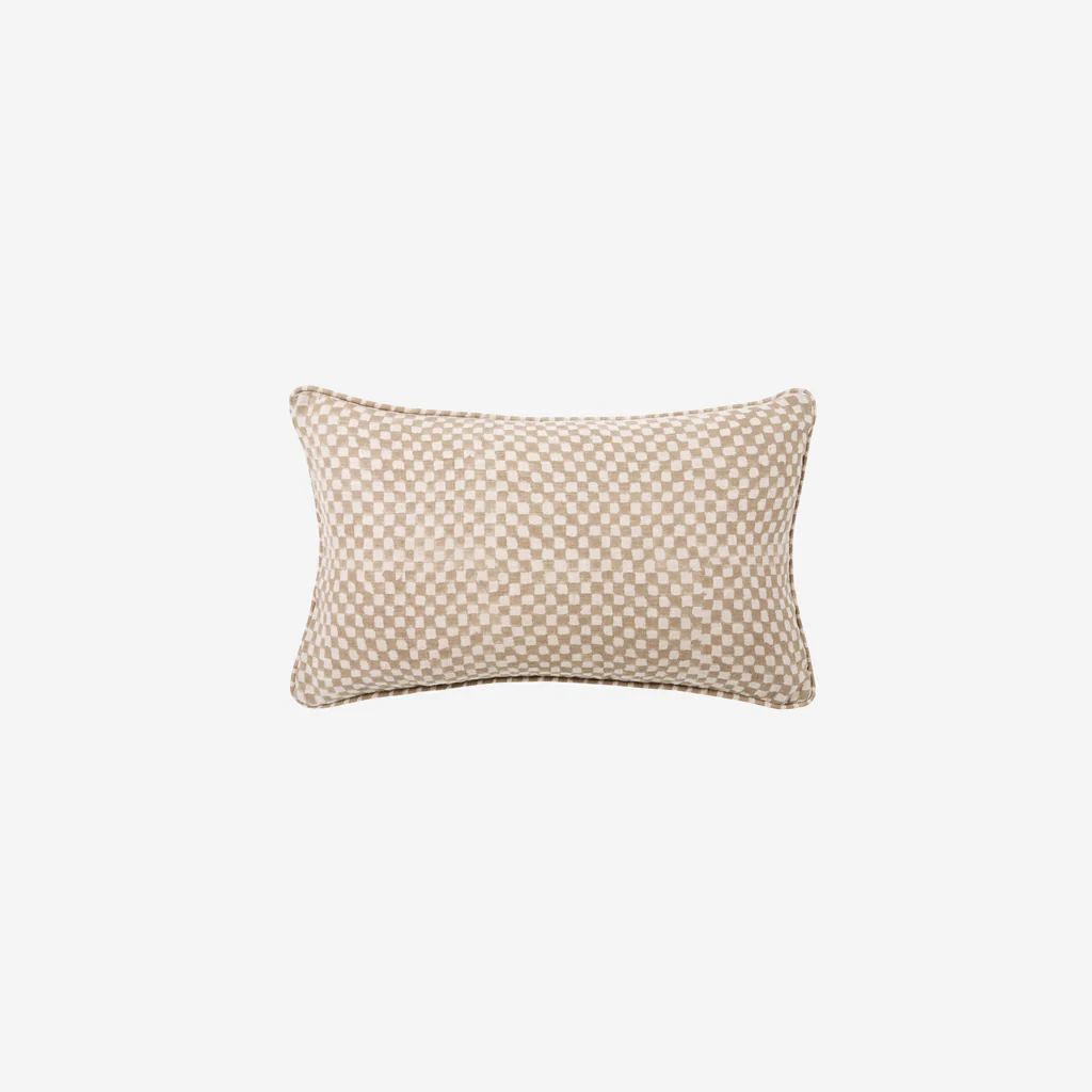 L&M Home Gia Reversible Linen Cushion Mocha