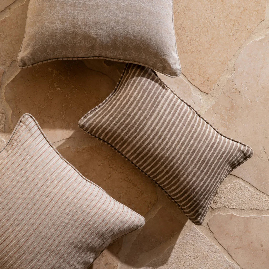 L&M Home Gia Reversible Linen Cushion Mocha - Image 5