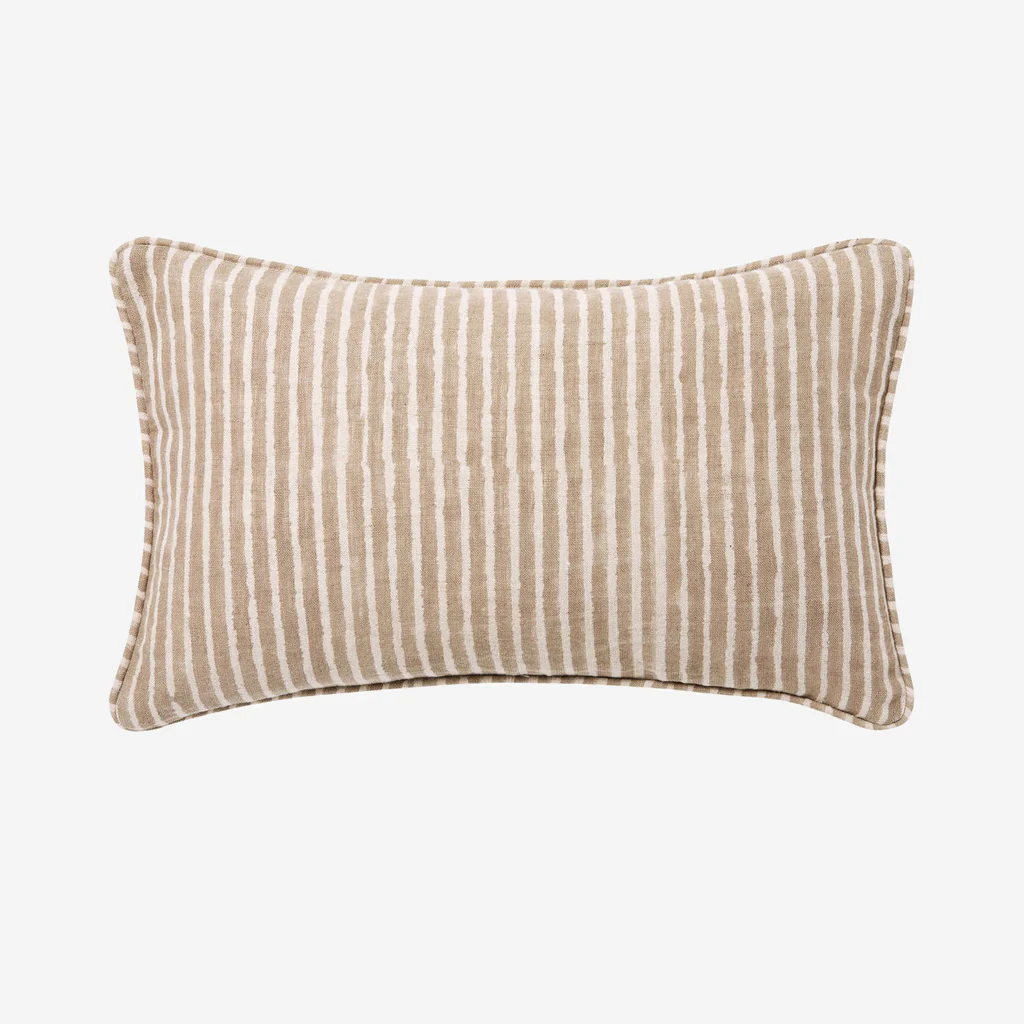 L&M Home Gia Reversible Linen Cushion Mocha - Image 9