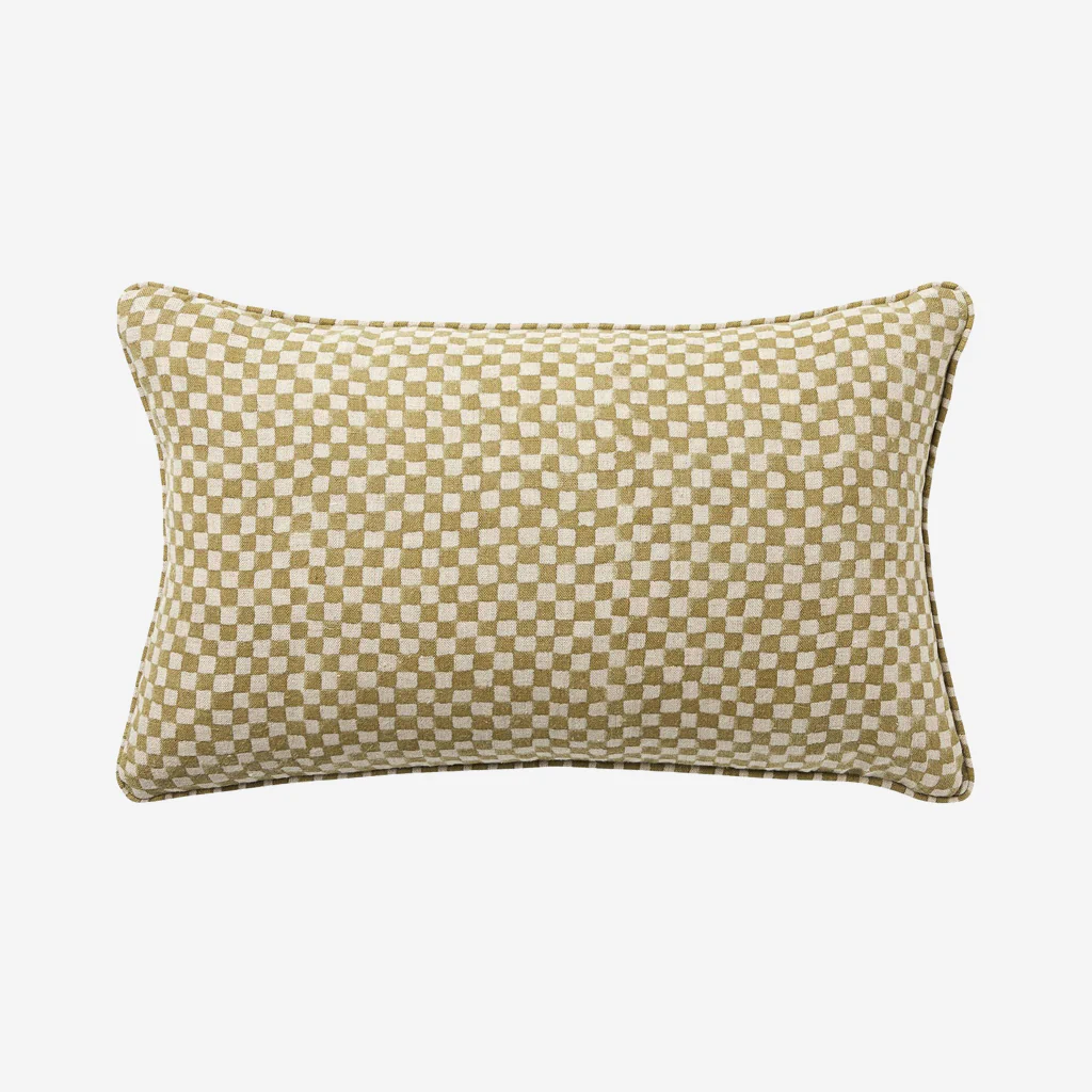 L&M Home Gia Reversible Linen Cushion Wasabi - Image 5