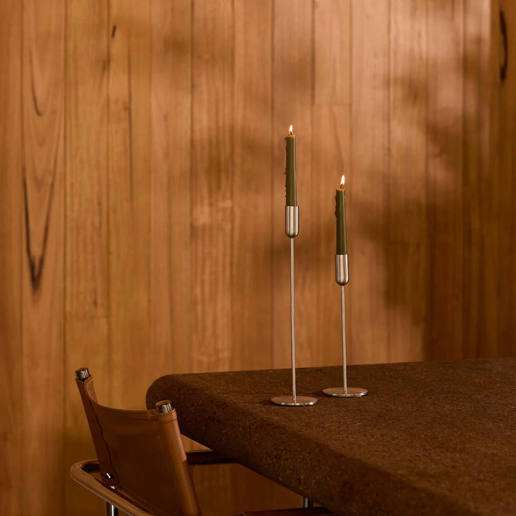 L&M Home Kira Stainless Steel Candle Holder Set - Image 2