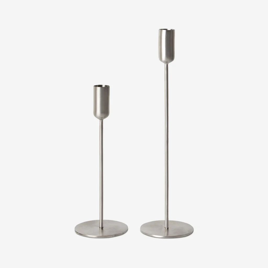 L&M Home Kira Stainless Steel Candle Holder Set - Image 5