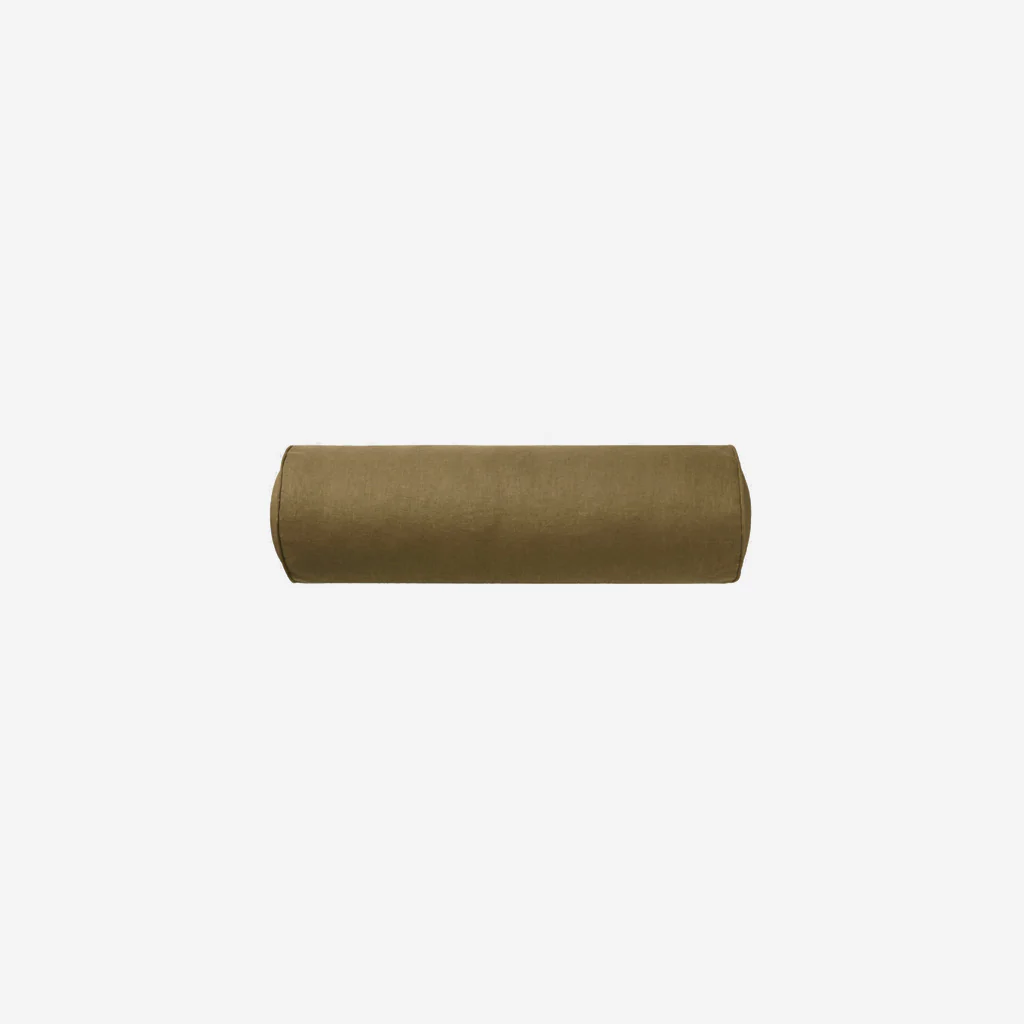 L&M Home Mae Linen Bolster Cushion Khaki