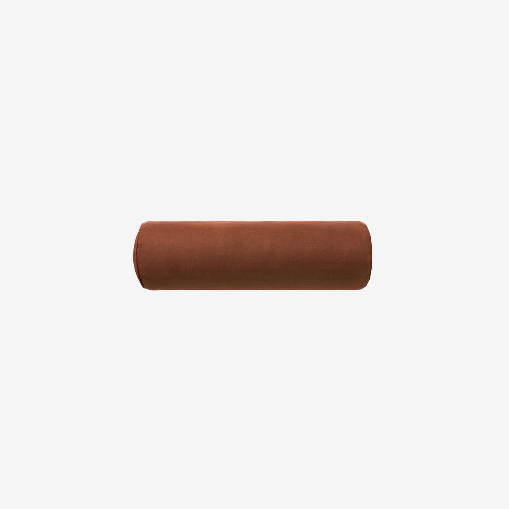 L&M Home Mae Linen Bolster Cushion Maple