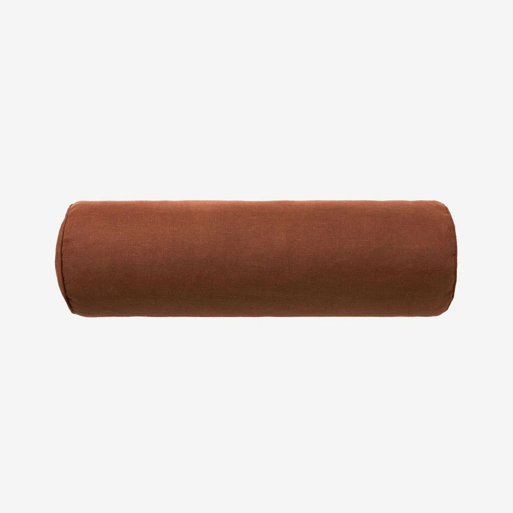 L&M Home Mae Linen Bolster Cushion Maple - Image 3