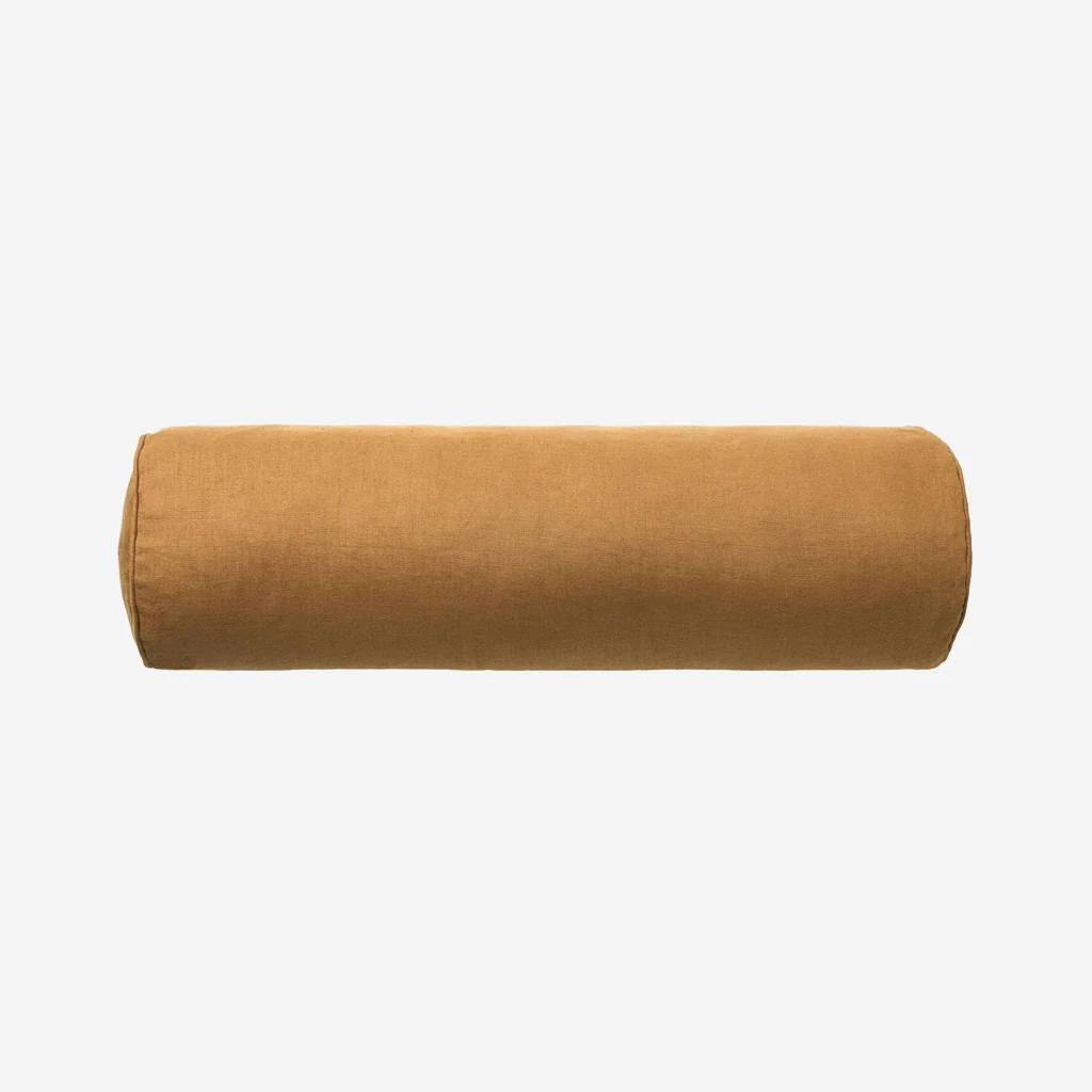 L&M Home Mae Linen Bolster Cushion Toffee - Image 4
