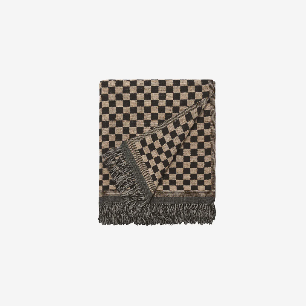 L&M Home Matteo Checked Throw Black
