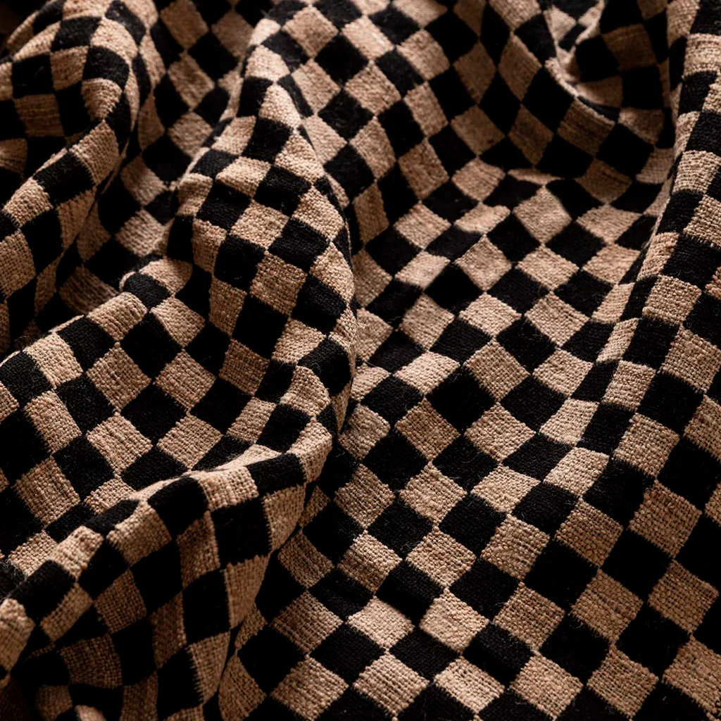 L&M Home Matteo Checked Throw Black - Image 4