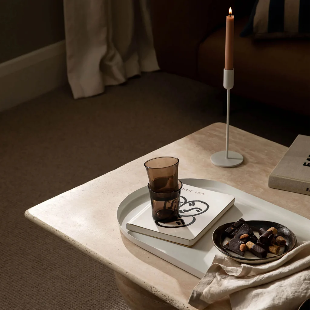 L&M Home Mona Candle Holder Chalk Large - Image 4