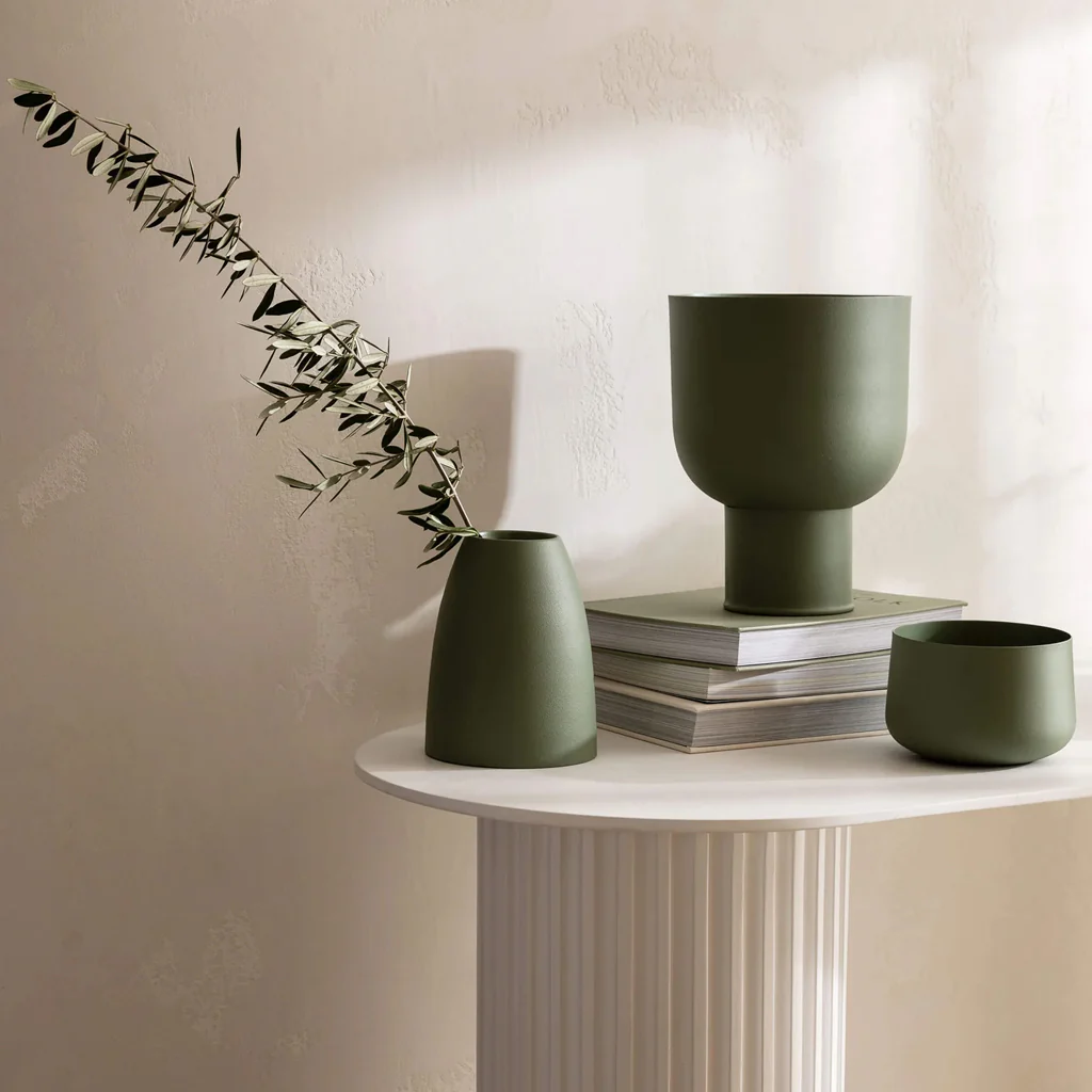 L&M Home Mona Curve Planter Small Sage - Image 2