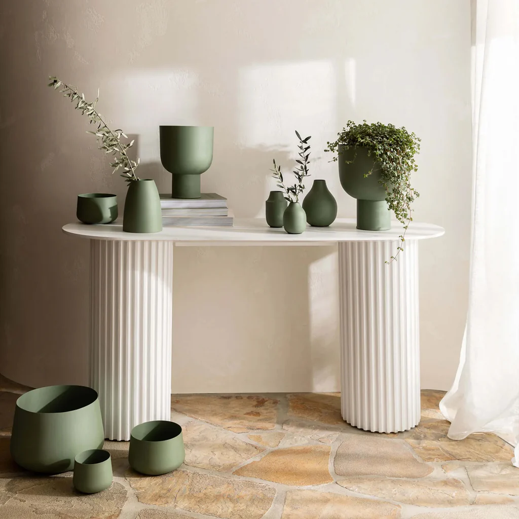 L&M Home Mona Curve Planter Small Sage - Image 4